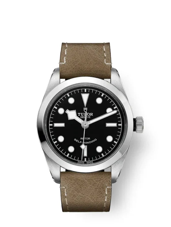 Reloj Tudor Black Bay Automático de 36 mm en Acero Inoxidable con Correa de Piel Negra y Esfera Negra