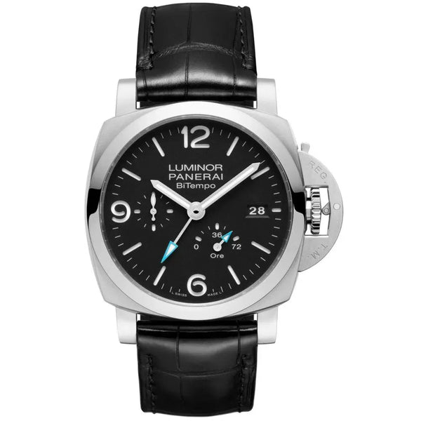 Reloj Panerai Luminor de acero automático de 44 mm Bi Tempo en negro