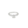 Anillo de Compromiso en 14k en Oro Blanco con 0.54 CT Diamante Central