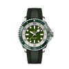 Reloj Breitling Superocean de acero automático de 44 mm con correa de caucho en verde