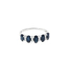 Anillo para Dama en 14K en Oro Blanco con 0.13CT en Zafiro