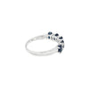 Anillo para Dama en 14K en Oro Blanco con 0.13CT en Zafiro
