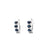 Aretes en 14K en Oro Blanco con 0.20 CT en Zafiros