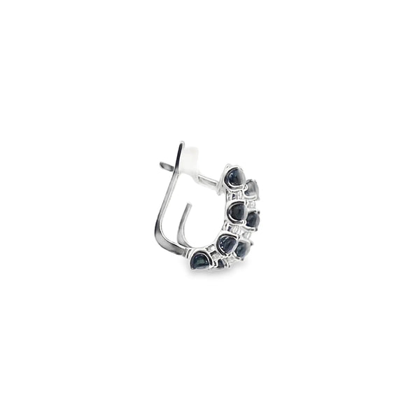 Aretes en 14K en Oro Blanco con 0.20 CT en Zafiros