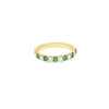 Churumbela en oro amarillo de 14K con esmeraldas de 0.34 ct