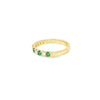 Churumbela en oro amarillo de 14K con esmeraldas de 0.34 ct