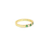 Churumbela en oro amarillo de 14K con esmeraldas de 0.34 ct
