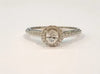 Anillo Solitario en 14K en Oro Blanco con diamantes naturales