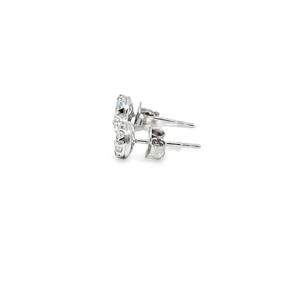 Broquel Brillante en Oro Blanco de 14K con Diamante de 0.43 ct, calidad H VS1.