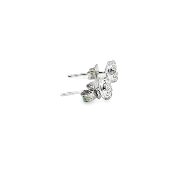 Broquel Brillante en Oro Blanco de 14K con Diamante de 0.43 ct, calidad H VS1.