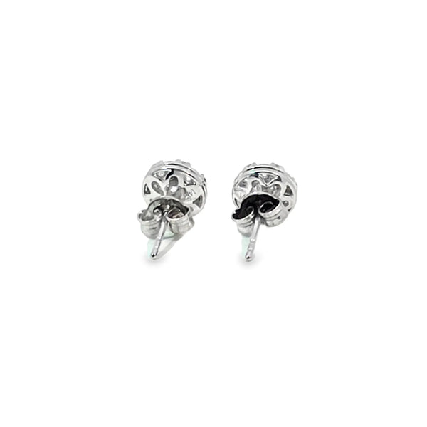 Broquel Brillante en Oro Blanco de 14K con Diamante de 1.08 ct, calidad H VS1.