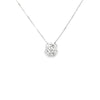 Dije con cadena en oro blanco de 14K con 0.23 ct en diamante H VS1