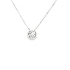 Dije con cadena en oro blanco de 14K con 0.23 ct en diamante H VS1