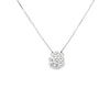 Dije con cadena en oro blanco de 14K con 0.35 ct en diamante H VS1