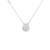 Dije con cadena en oro blanco de 14K con 0.35 ct en diamante H VS1