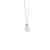 Dije con cadena en oro blanco de 14K con 0.35 ct en diamante H VS1