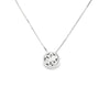 Dije con cadena en oro blanco de 14K con 0.35 ct en diamante H VS1