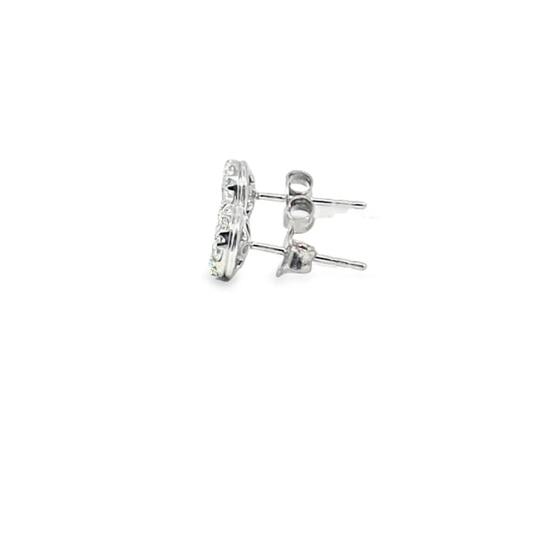 Broquel Brillante en Oro Blanco de 14K con Diamante de 0.70 ct, calidad H VS1.