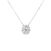 Dije con cadena en oro blanco de 14K con 0.54 ct en diamante H VS1