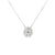 Dije con cadena en oro blanco de 14K con 0.54 ct en diamante H VS1