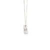 Dije con cadena en oro blanco de 14K con 0.54 ct en diamante H VS1