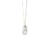 Dije con cadena en oro blanco de 14K con 0.54 ct en diamante H VS1
