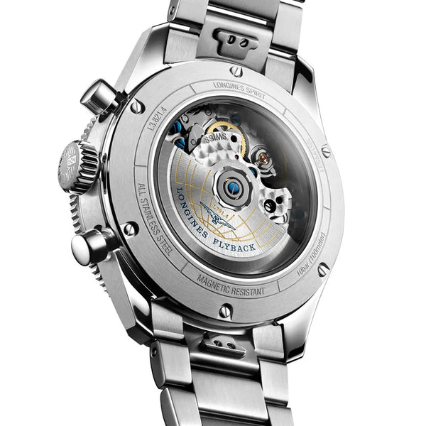 Reloj Longines Spirit Acero Automático 42MM Cronógrafo Negro