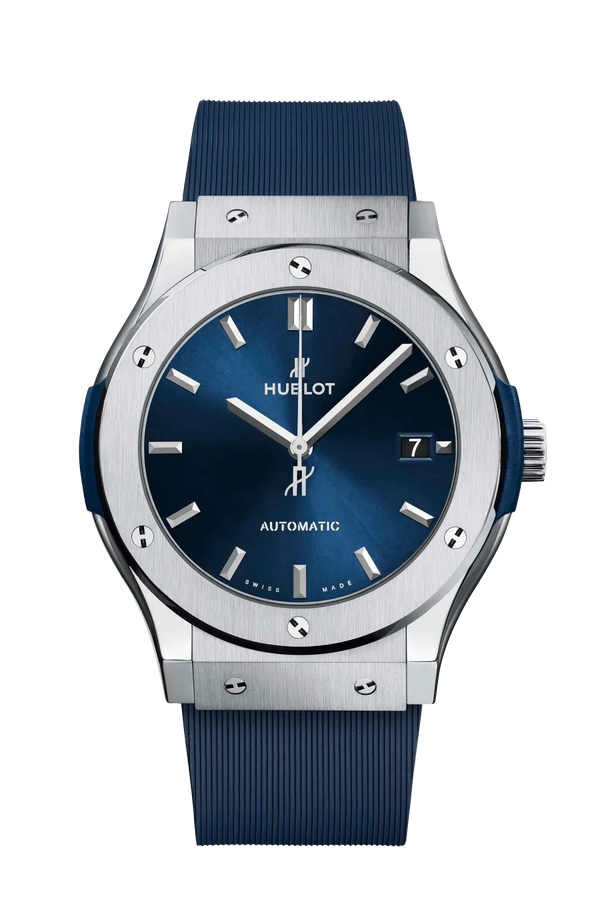 Reloj Hublot Classic Fusion en titanio de 45MM movimiento automático, esfera azul