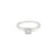 Anillo solitario en oro blanco de 14K con un diamante de 0.15 ct