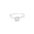 Anillo solitario en oro blanco de 14K con un diamante de 0.25 ct
