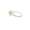 Anillo para Dama en 18K en oro blanco con 0.39ct en diamantes y 0.32 ct Yellow Fancy