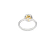 Anillo para Dama en 18K en oro blanco con 0.39ct en diamantes y 0.32 ct Yellow Fancy