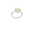 Anillo para Dama en 18K en oro blanco con 0.43ct en diamantes y 0.38 ct Yellow Fancy