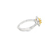 Anillo para Dama en 18K en oro blanco con 0.43ct en diamantes y 0.38 ct Yellow Fancy