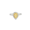 Anillo para Dama en 18K en oro blanco con 0.40ct en diamantes y 0.40 ct Yellow Fancy