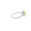 Anillo para Dama en 18K en oro blanco con 0.41ct en diamantes y 0.34 ct Yellow Fancy