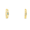 Aretes en oro amarillo de 14K con diamante de 0.15CT y topacio azul de 0.65CT