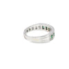 Anillo de dama en oro de 18K OB con diamante de 0.12 ct y esmeralda de 0.21 ct - Damiani