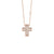 Cruz con Cadena en Oro Amarillo de 18K con Diamantes de Damiani