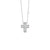Cruz con Cadena en Oro Blanco de 18K con Diamantes de Damiani