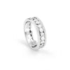 Anillo de Dama en Oro Blanco de 18K con Diamantes de Damiani