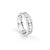 Anillo de Dama en Oro Blanco de 18K con Diamantes de Damiani