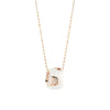 Dije con Cadena en Oro de 18K y Cerámica Blanca de la Colección Dicon de Damiani