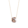 Dije con Cadena en Oro de 18K y Cerámica Beige de la Colección Dicon de Damiani