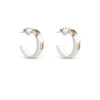 Aretes en Oro de 18K con Cerámica Blanca de la Colección Dicon de Damiani