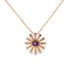 Dije con cadena en oro de 18K OA con diamante de 0.60 ct colección Margherita- Damiani