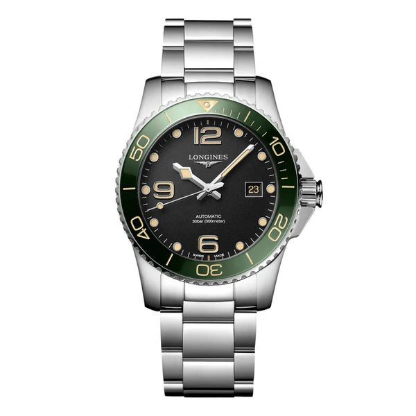 Reloj Longines HydroConquest en acero automático 41 mm con carátula verde