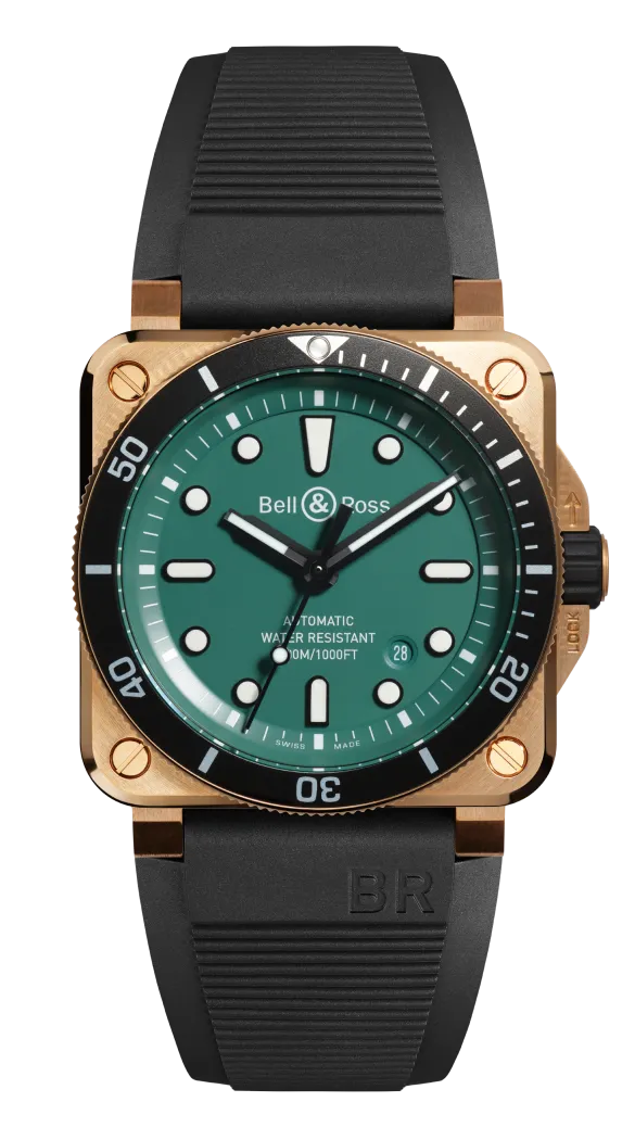 Reloj Bell & Ross BR 03-92 Automático de 42 mm en Caja de Bronce con Esfera Verde