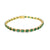 Brazalete en oro amarillo de 14K con diamantes de 0.31 ct y esmeralda de 10 ct