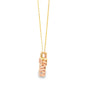 Cruz con cadena en oro amarillo de 14K con 0.06 ct en diamante H SI1